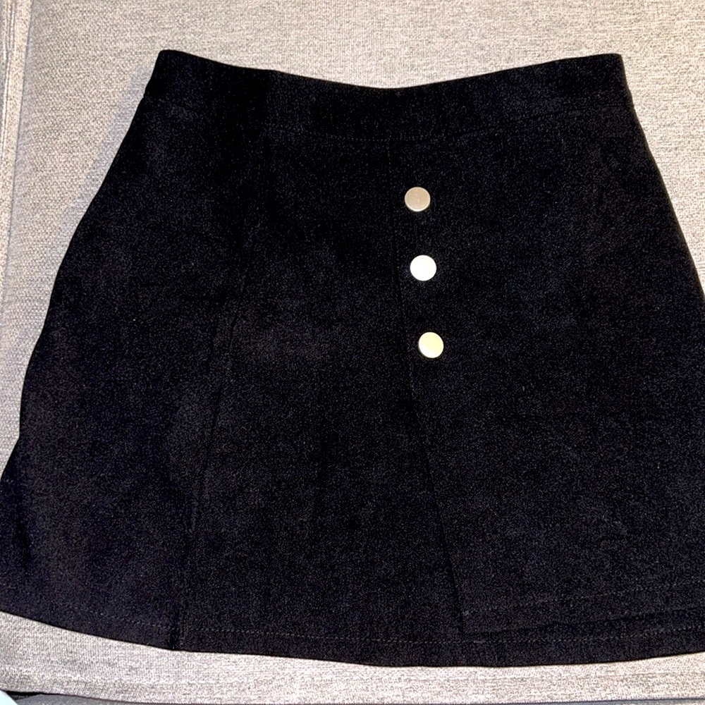 Black three button skirt, size S